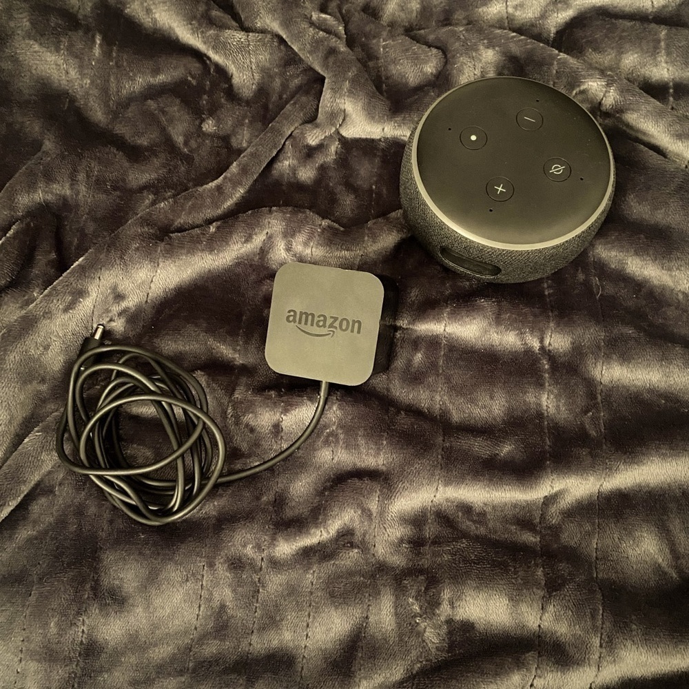 Amazon Alexa robot  AI speaker. Everyday use essential.